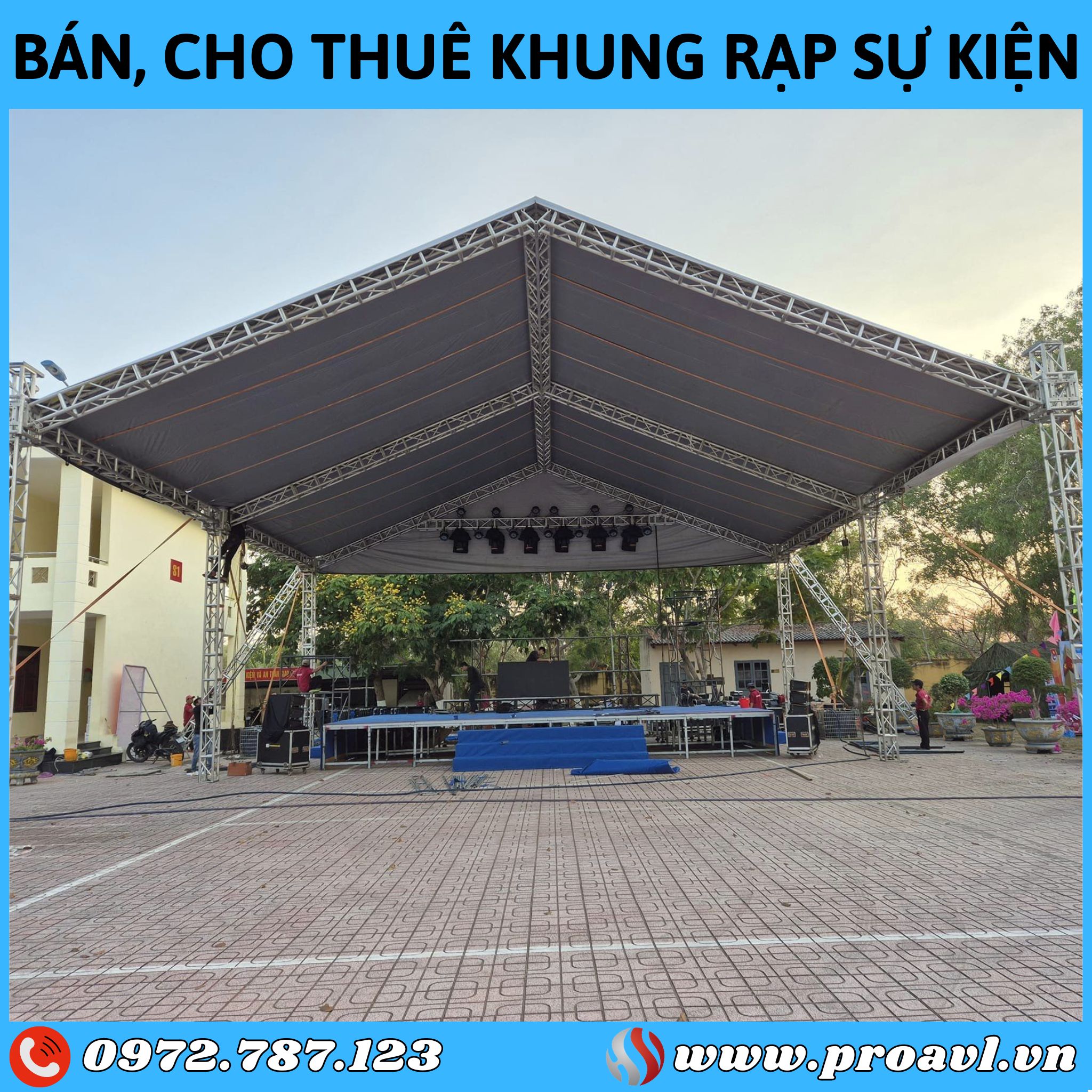 Nhà bạt khung thép chắc chắn đảm bảo an toàn cho sự kiện