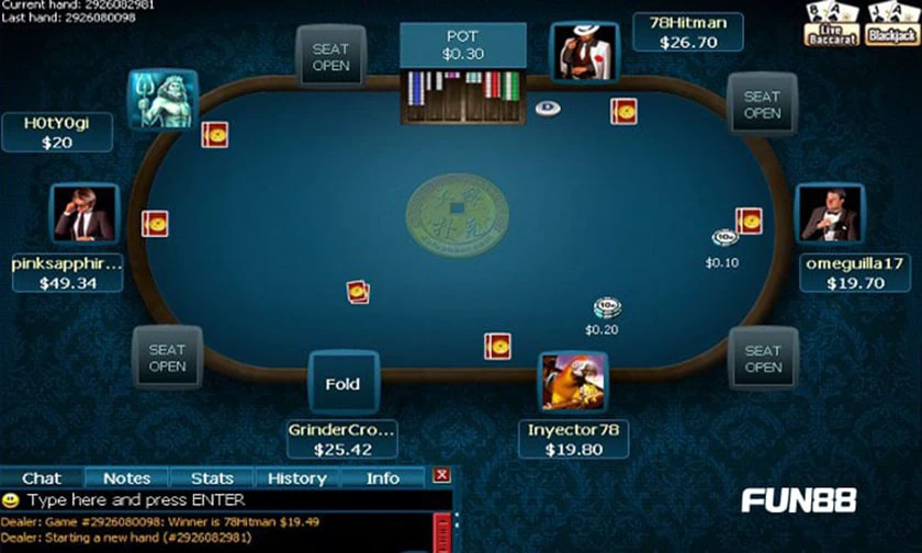 Người chơi poker online tập trung vào màn hình máy tính