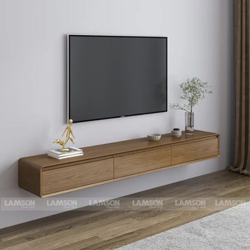 Một phòng khách được tối ưu hóa không gian nhờ tivi treo tường