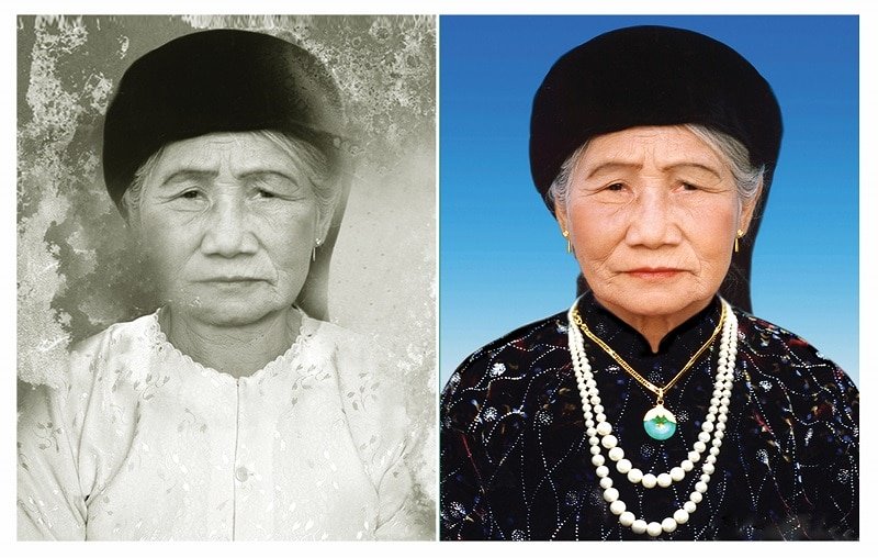 Người thợ lành nghề đang tỉ mỉ phục chế một bức ảnh cũ