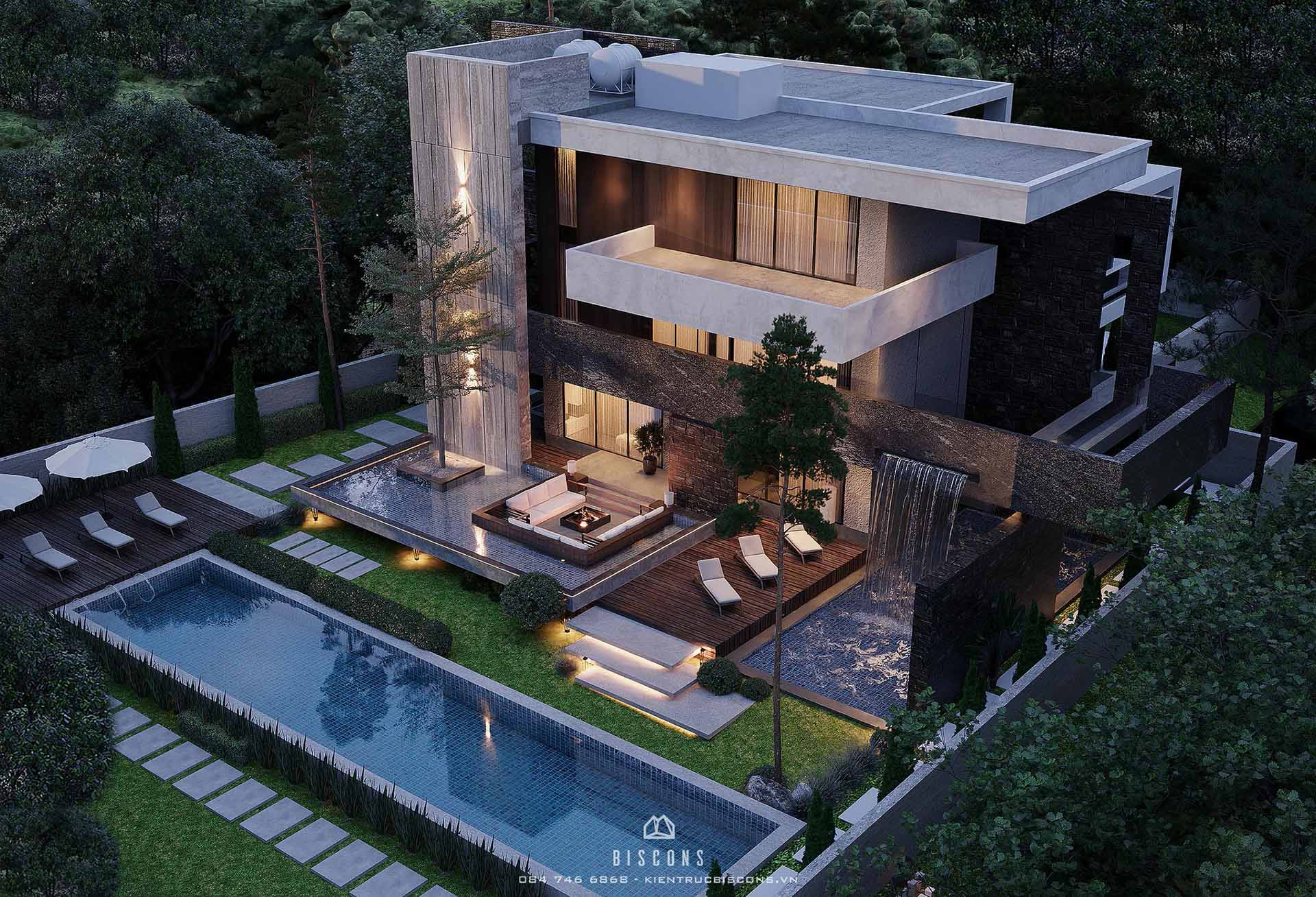 Biệt thự hiện đại do một công ty xây dựng uy tín thực hiện