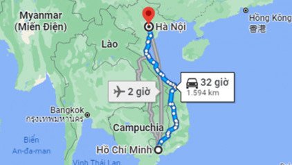 Bản đồ tuyến đường bộ từ Hà Nội đến TPHCM thể hiện tầm quan trọng kết nối hai thành phố lớn nhất cả nước