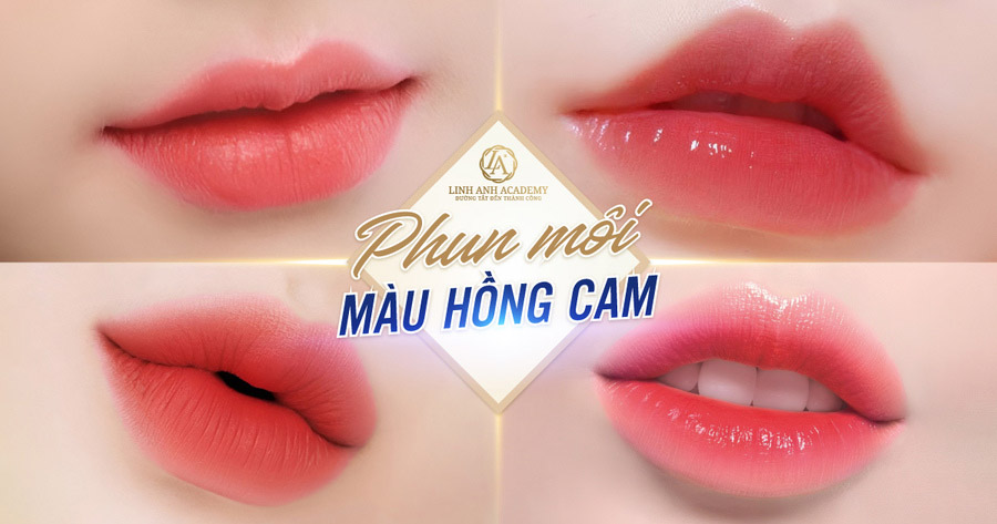 Phun môi collagen tạo đôi môi căng mọng tươi tắn với màu hồng cam trẻ trung